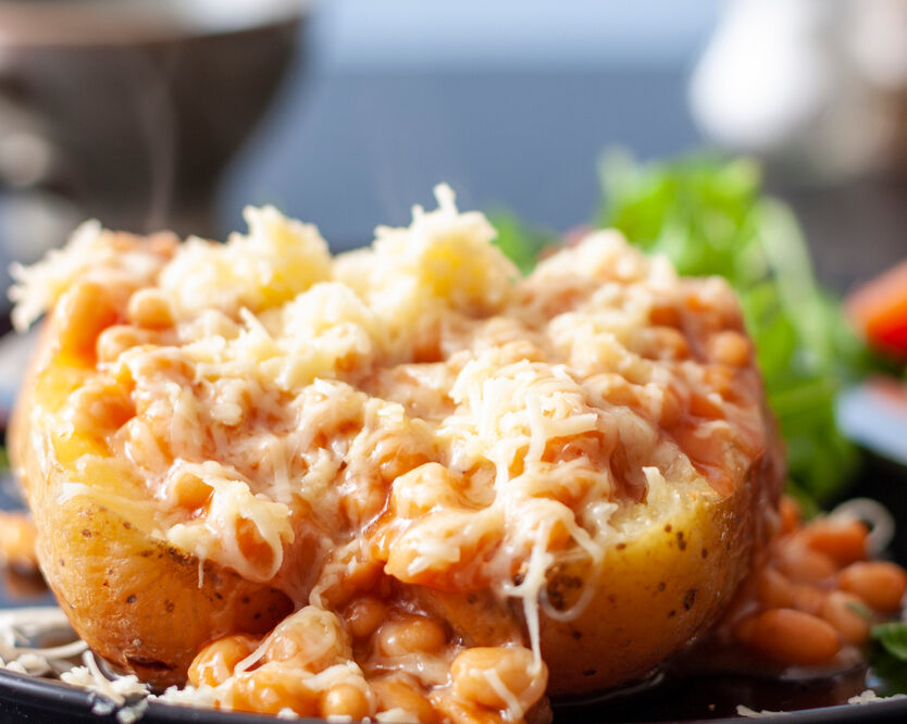 Jacket Potato with cheese and beans